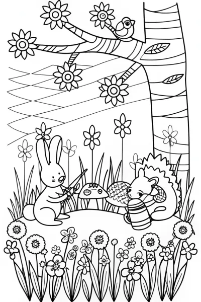 Springtime Symphonies Coloring Page