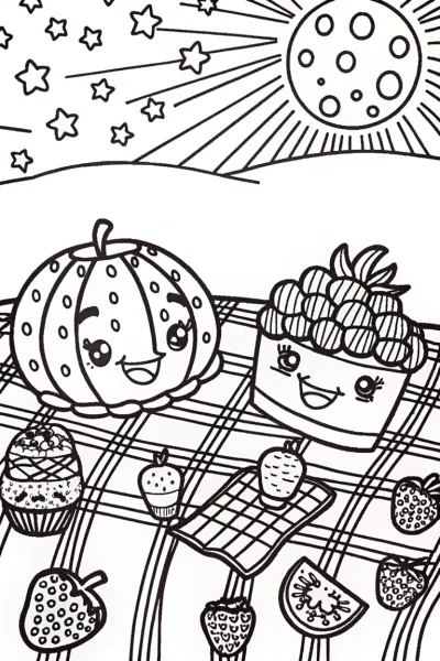 Shopkins Under the Stars Coloring Page