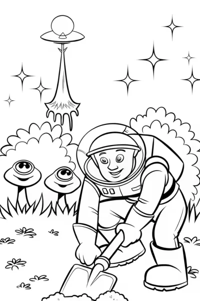 Buzz Lightyear’s Alien Archeological Adventure Coloring Page