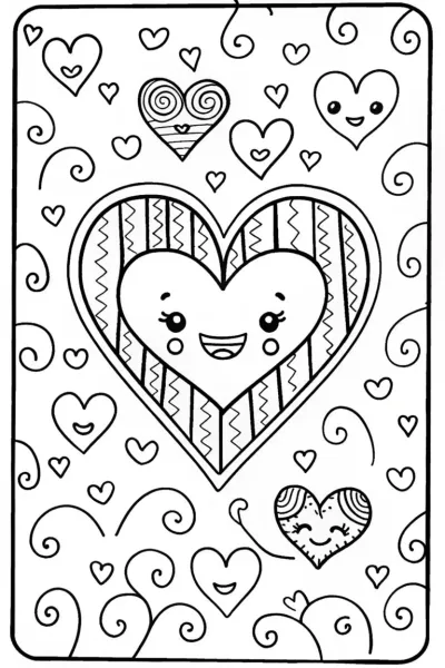 Heartfelt Connections Coloring Page