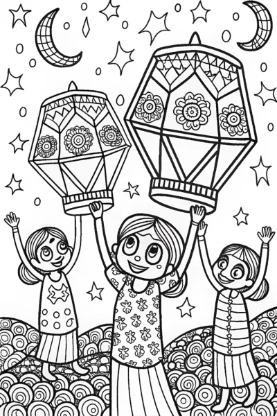 Mirabel’s Magical Lantern Festival Coloring Page