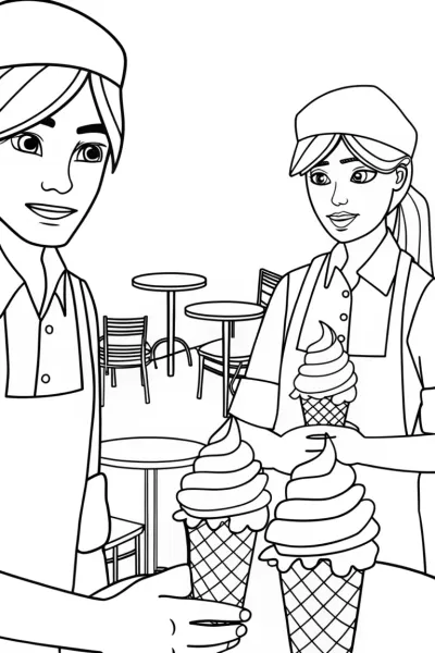 Ice cream timekeepers at work