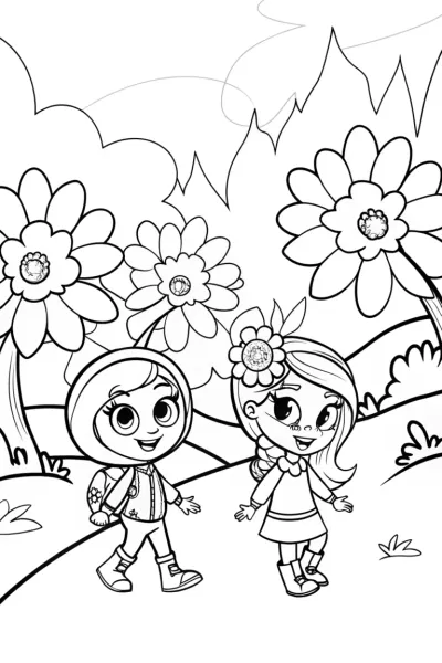 Shopkins Nature Adventure Coloring Page