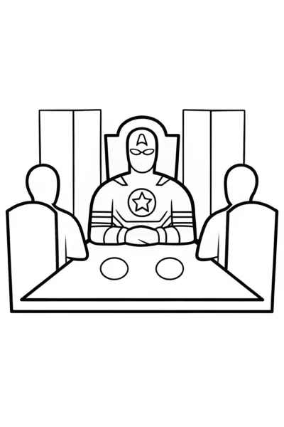 Captain America at peace negotiations