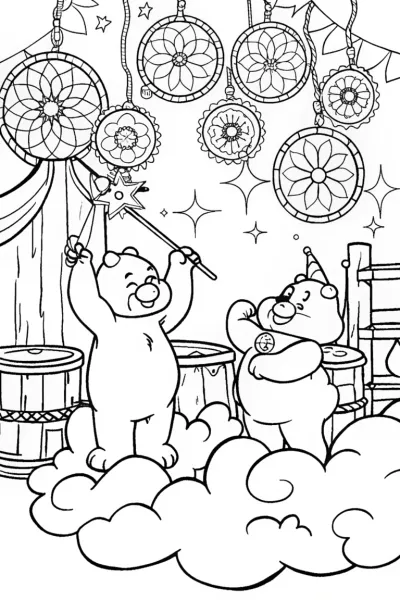 Care Bears Dream Weavers Coloring Page