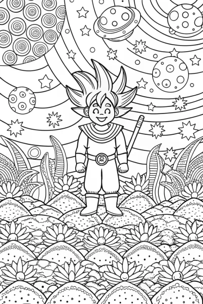 Goku’s Adventure in the Cosmic Garden