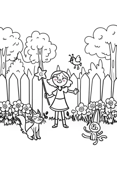 Gabby’s Magical Animal Sanctuary Coloring Page