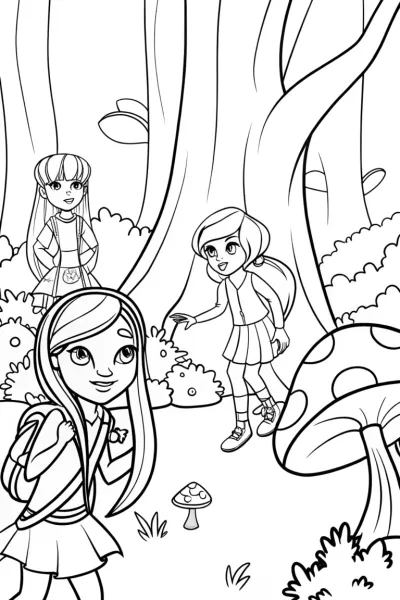 Rainbow High Adventure Quest Coloring Page