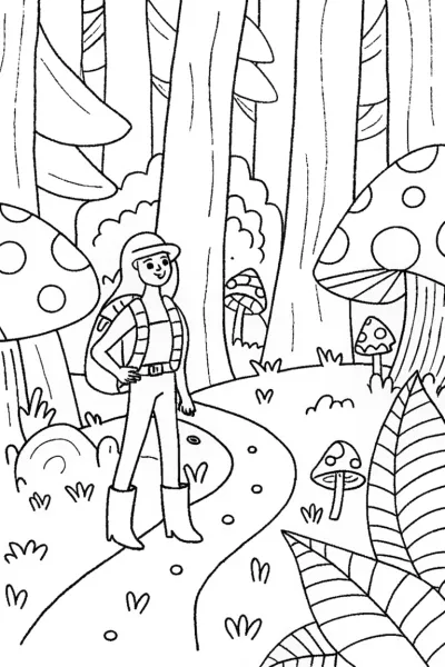 Barbie’s Enchanted Forest Adventure Coloring Page