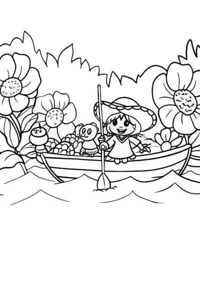 Strawberry Shortcake’s Berry Boat Adventure Coloring Page