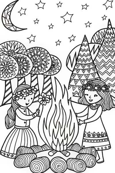 A Magical Night at the Encanto Coloring Page