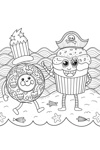 Shopkins Treasure Hunt Adventure Coloring Page