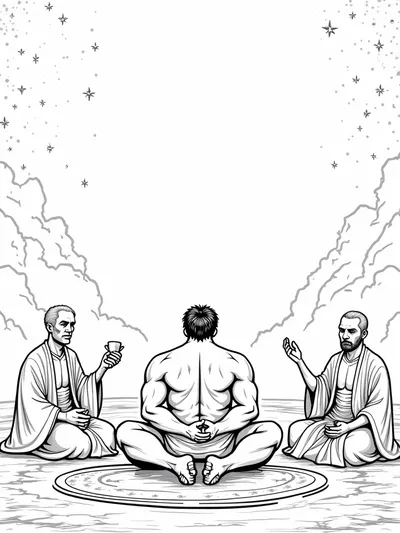 Hulk tea ceremony with alien elders