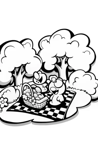 Rainbow Friends Picnic Party with Fun Characters!