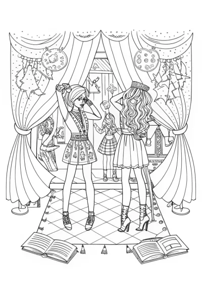 Rainbow High Fashion Show Surprise Coloring Page