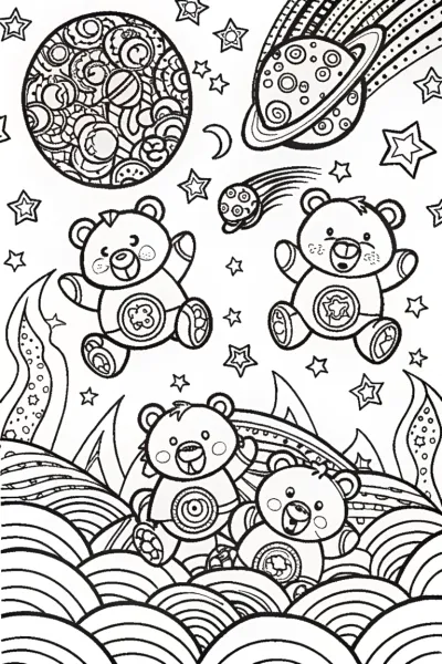 Care Bears’ Starry Night Adventure Coloring Fun