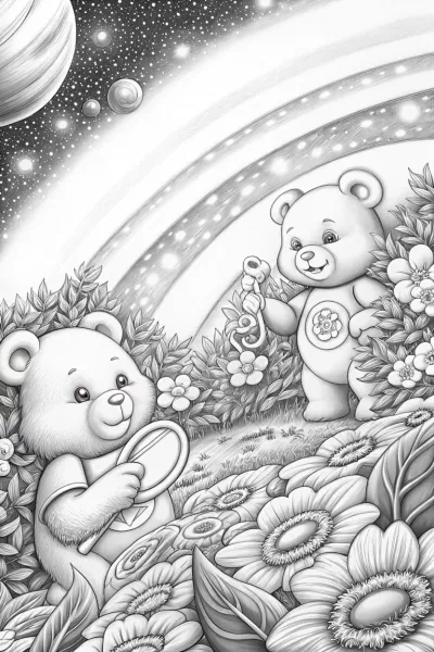 Care Bears gardening in space