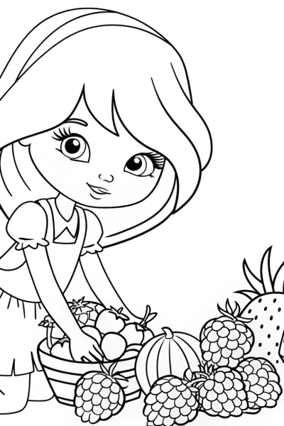 Strawberry Shortcake exploring berries