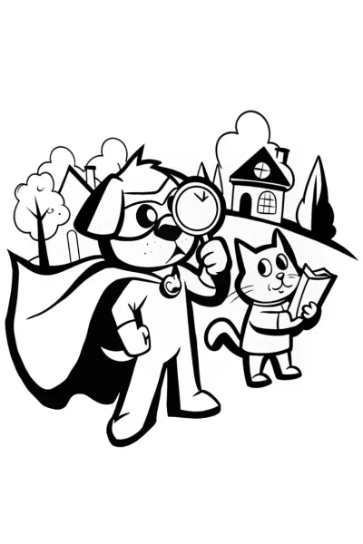 The Super Pet Detective Agency Coloring Page