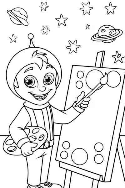 Super Sonic painting in space