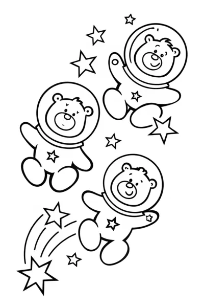Care Bears Space Adventure Coloring Page