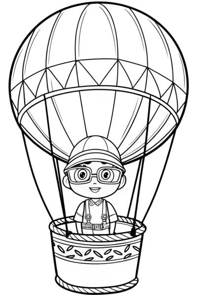 Blippi hot air balloon adventure