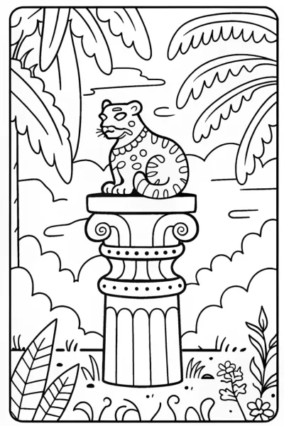 The Guardian of the Jungle Grove Coloring Page