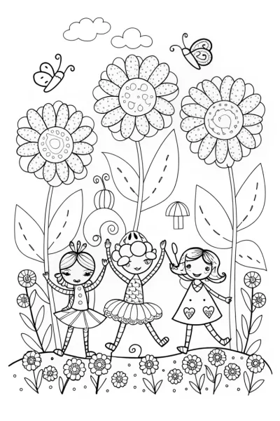 Strawberry Shortcake’s Berry-Spirit Dance Coloring Page