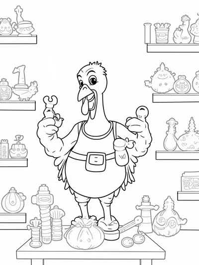 Turkey in a toy workshop