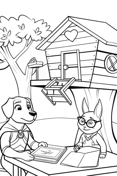 The Secret Superhero Pet Club Coloring Page