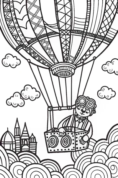 Bowser’s Steampunk Adventure Coloring Page