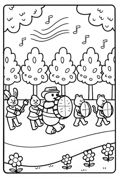 Bowser’s Musical Parade Coloring Page