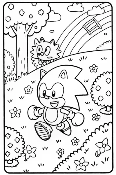 Sonic’s Fun Day Out in the Colorful Park