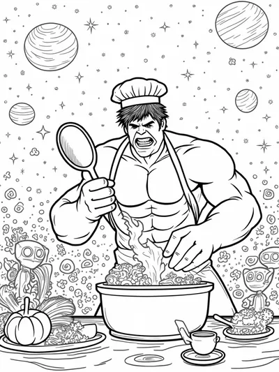 Hulk as a cosmic chef