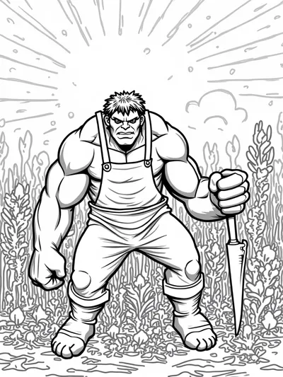 Hulk gardening in a cosmic garden