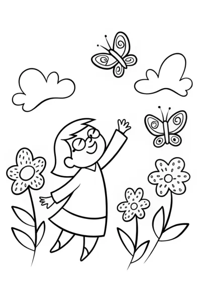 Mirabel’s Magical Butterfly Garden Coloring Page