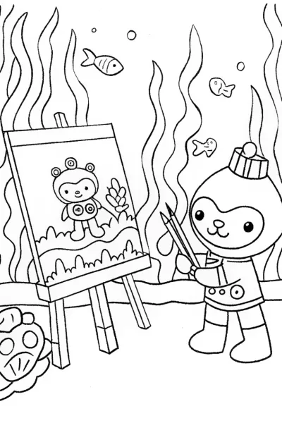 Octonauts’ Undersea Art Class Coloring Page