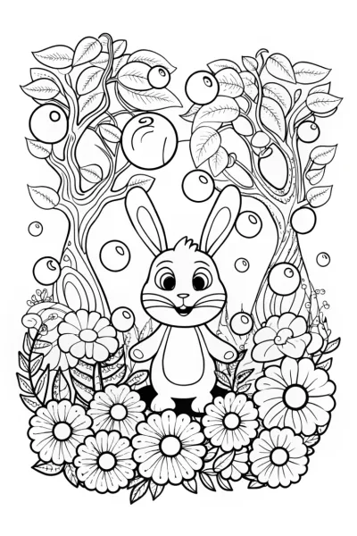 Banban’s Bubble Garden Adventure Coloring Page