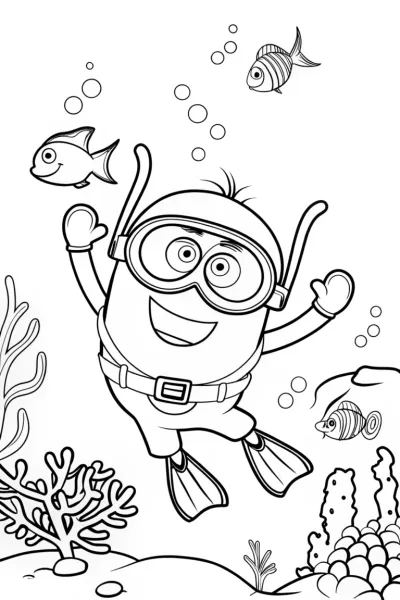 Minion’s Underwater Adventure Coloring Fun