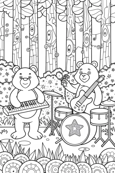 Care Bears’ Magical Music Festival Coloring Page