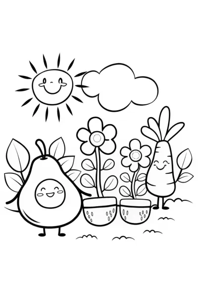 Shopkins Gardening Adventure Coloring Page