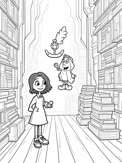 Wednesday Addams in a bookstore