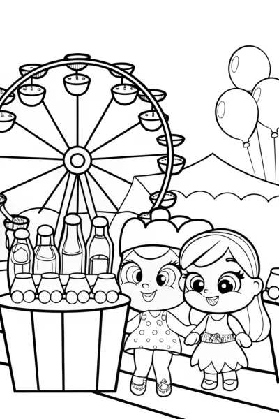 Shopkins carnival fun coloring page