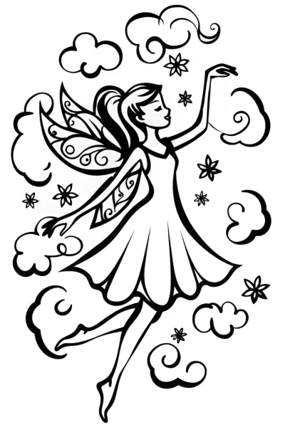 Zephyra the Fairy Coloring Page