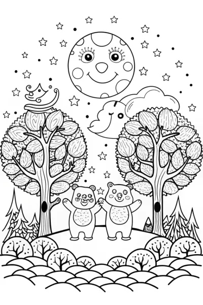 Care Bear Starry Night Adventure Coloring Page