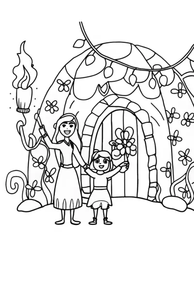 Mirabel and Isabela Magical Coloring Page