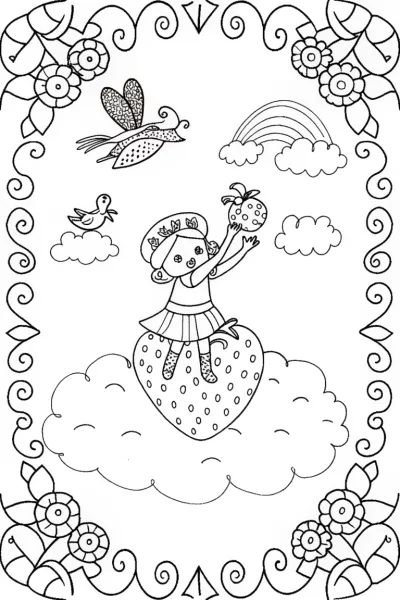 Strawberry Shortcake Dreamscape Coloring Page