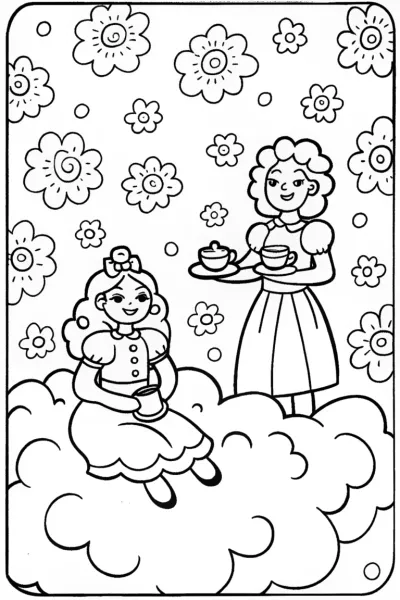 Mirabel’s Magical Tea Party Coloring Page