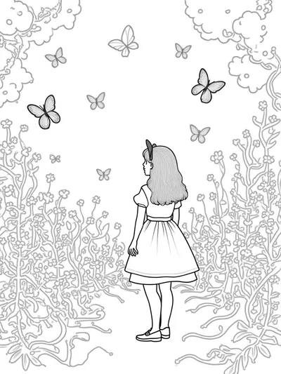 Alice in the upside-down garden