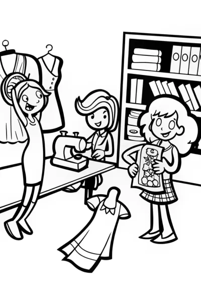 Rainbow High Students Fashion Show Coloring Page
